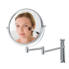 8-inch Wall Mounted Makeup Vanity Mirror, Height Adjustable, 1X / 7X Magnification Mirror, 360¬∞ Swivel with Extension Arm (Chrome Finish)