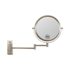 8-inch Wall Mounted Makeup Vanity Mirror, 1X / 10X Magnification Mirror, 360¬∞ Swivel with Extension Arm (Brushed Nickel)