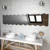 Wall Mirrors 4 pcs 39.4"x9.1" Wave Glass