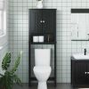 Over-the-Toilet Storage BERG Black 23.6"x10.6"x64.8" Solid Wood