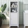 Bathroom Cabinet BERG White 15.7"x13.4"x43.3" Solid Wood Pine