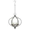 DecMode 6 Holder Black Metal Hanging Candelabra