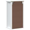 Bathroom Wall Cabinet BERG White 15.7"x10.6"x28.1" Solid Wood Pine