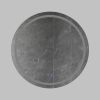 32 x 32 Inch Round Frameless LED Illuminated Bathroom Mirror, Touch Button Defogger, Metal, Frosted Edges, Silver