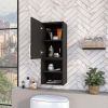 Praia Medicine Cabinet, Four Shelves Single Door Cabinet, Metal Handle