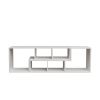 Double L-Shaped TV Stand, Display Shelf , Bookcase for Home Furniture,White