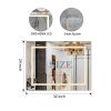 32x24inch Glossy Brushed Silver 3000-6000K LED Bathroom Mirror With Lights,Anti-Fog Dimmable Lighted Wall Mounted Vanity Mirror Master Bath Modern Mak