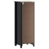 Bathroom Cabinet BERG Black 15.7"x13.4"x43.3" Solid Wood Pine