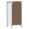 Bathroom Cabinet BERG White 15.7"x13.4"x31.5" Solid Wood Pine