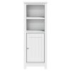 Bathroom Cabinet BERG White 15.7"x13.4"x43.3" Solid Wood Pine