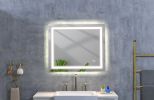 36*28 LED Mirror for Bathroom with Lights; Dimmable; Anti-Fog; Lighted Bathroom Mirror with Smart Touch Button; Memory Function