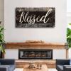 Blessed Home Quote Canvas Wall Art|Brown Wall Decor for Living Room|Blessed is the home Christian Wall Art|Ready to Hang Wall Picture for Dining Room