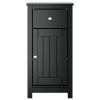 Bathroom Cabinet BERG Black 15.7"x13.4"x31.5" Solid Wood Pine