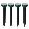 4Pcs Solar Powered Mole Repeller Sonic Gopher Stake Repellent Waterproof Outdoor For Farm Garden Yard