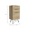 Meriden 3-Drawer Rectangle Dresser Light Oak