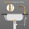 Bathroom Sink Faucet 2-Handle 3-Hole;  Brushed Gold Widespread 8 Inch Bathroom Faucet