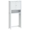 Washing Machine Cabinet BERG White 29.9"x10.6"x64.8" Solid Wood