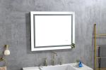 36*28 LED Mirror for Bathroom with Lights; Dimmable; Anti-Fog; Lighted Bathroom Mirror with Smart Touch Button; Memory Function