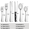 24 Piece Silverware Set with Steak Knives, Stainless Steel Flatware Set, Cutlery Set Service for 4, Mirror Polished Utensils Set, Forks and Spoons Sil