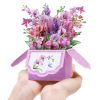 1pc Orchids Pop-Up Card Flower Pop-Up Box Card Home Decor Mother`s Day Mom`s Gift