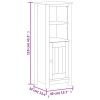 Bathroom Cabinet BERG White 15.7"x13.4"x43.3" Solid Wood Pine