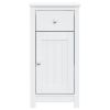 Bathroom Cabinet BERG White 15.7"x13.4"x31.5" Solid Wood Pine