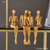 Abstract Golden Sculpture &amp; Figurines for Interior Resin Figure Statue Modern Home Decor Desk Accessories Nordic Room Decoration