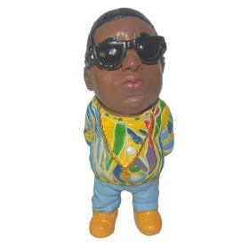 Gift for Hip Hop Lover Figurines Alkyne Legend Commemorative Resin Figurines Ornament Handmade The Late Rap Music Star Sculpture (Color: a)