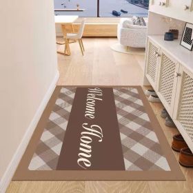 Simple Geometric Home Entrance Floor Mat Crystal Velvet Absorbent Non-slip Arched Rectangle Carpet Home Decoration Foot Mat Semi-circle Door Mat (Main Color: 02 Rectangle, size: 40*60cm)