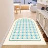 Simple Geometric Home Entrance Floor Mat Crystal Velvet Absorbent Non-slip Arched Rectangle Carpet Home Decoration Foot Mat Semi-circle Door Mat