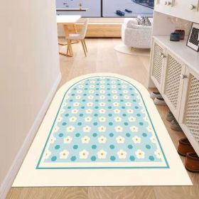 Simple Geometric Home Entrance Floor Mat Crystal Velvet Absorbent Non-slip Arched Rectangle Carpet Home Decoration Foot Mat Semi-circle Door Mat (Main Color: 03 Arched, size: 40*60cm)