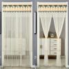 Double Yarn Lace Gauze Door Curtain Quiet Anti-mosquito Embroidered Living Room Bedroom Bathroom Universal Partition Home Decor