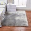 1pc Fluffy Imitation Wool Area Rug, Suede Fleece Bottom Long Imitation Wool Rug, Acrylic 80% Polyester 20%, 2.36inch Long Wool, Living Room Bedroom Ru