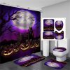 Halloween Shower Curtain Sets Waterproof Bathroom Decor