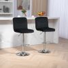 COOLMORE Bar Stools with Back and Footrest Counter Height Dining Chairs 2PC/SET