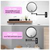 8-inch Wall Mounted Makeup Vanity Mirror, 1X / 10X Magnification Mirror, 360¬∞ Swivel with Extension Arm