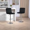 COOLMORE Bar Stools with Back and Footrest Counter Height Dining Chairs 2PC/SET