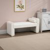 COOLMORE Modern Ottoman Bench, Bed stool made of loop gauze, End Bed Bench, Footrest for Bedroom, Living Room, End of Bed, Hallway