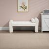 COOLMORE Modern Ottoman Bench, Bed stool made of loop gauze, End Bed Bench, Footrest for Bedroom, Living Room, End of Bed, Hallway