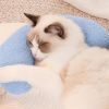 Soft Fluffy U-shaped Stuffed Pillow for Small Dog Cat Kitten Puppy Neck Pillow