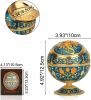 Windproof Ashtray with Flip Lid for Cigarette Metal Portable Smoking Tobacco Ashtray Indoor Outdoor; Handicrafts Rose Pattern Cl