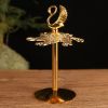 6pcs Gold Alloy Spoon Display Stand Kitchen Dessert Coffee Mixing Tableware Spoon Holder Swan Storage Box Wedding Gift Decorate