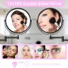 8-inch Wall Mounted Makeup Vanity Mirror, 1X / 10X Magnification Mirror, 360¬∞ Swivel with Extension Arm