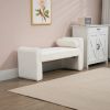 COOLMORE Modern Ottoman Bench, Bed stool made of loop gauze, End Bed Bench, Footrest for Bedroom, Living Room, End of Bed, Hallway