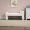 COOLMORE Modern Ottoman Bench, Bed stool made of loop gauze, End Bed Bench, Footrest for Bedroom, Living Room, End of Bed, Hallway