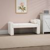 COOLMORE Modern Ottoman Bench, Bed stool made of loop gauze, End Bed Bench, Footrest for Bedroom, Living Room, End of Bed, Hallway