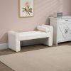 COOLMORE Modern Ottoman Bench, Bed stool made of loop gauze, End Bed Bench, Footrest for Bedroom, Living Room, End of Bed, Hallway